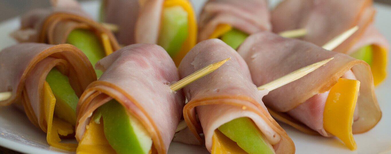 bar-s apple cheese and ham wraps