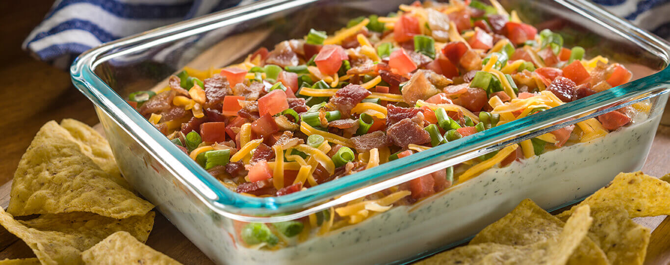 bar-s cheddar-bacon-ranch layered dip