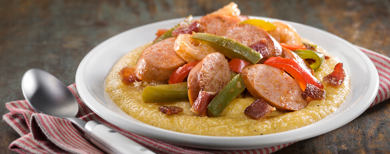 bar-s deluxe shrimp, sausage & grits recipe