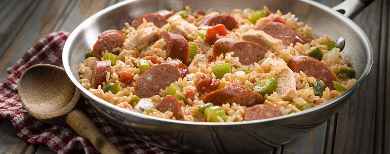 bar-s easy chicken & hot links jambalaya