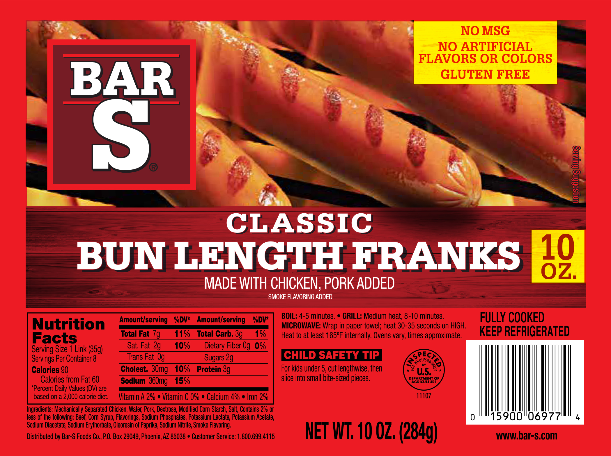 Bar S Classic Franks Bar S Foods